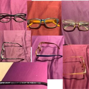 Women's Foster Grants Clear and Amber Blue Light, Rectangle Reading Glasses
